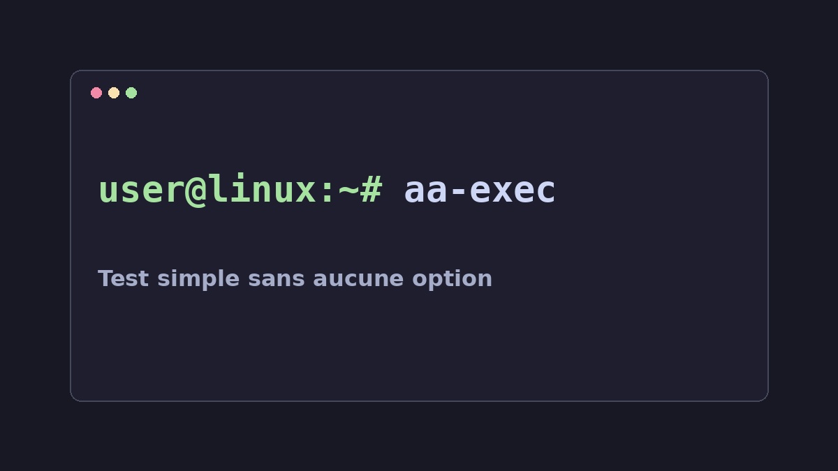 Illustration Linux pour la commande aa-exec