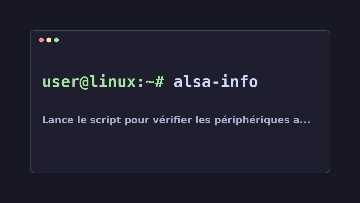 Illustration Linux pour la commande alsa-info