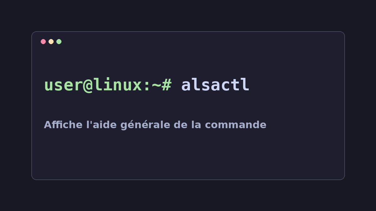 Illustration Linux pour la commande alsactl