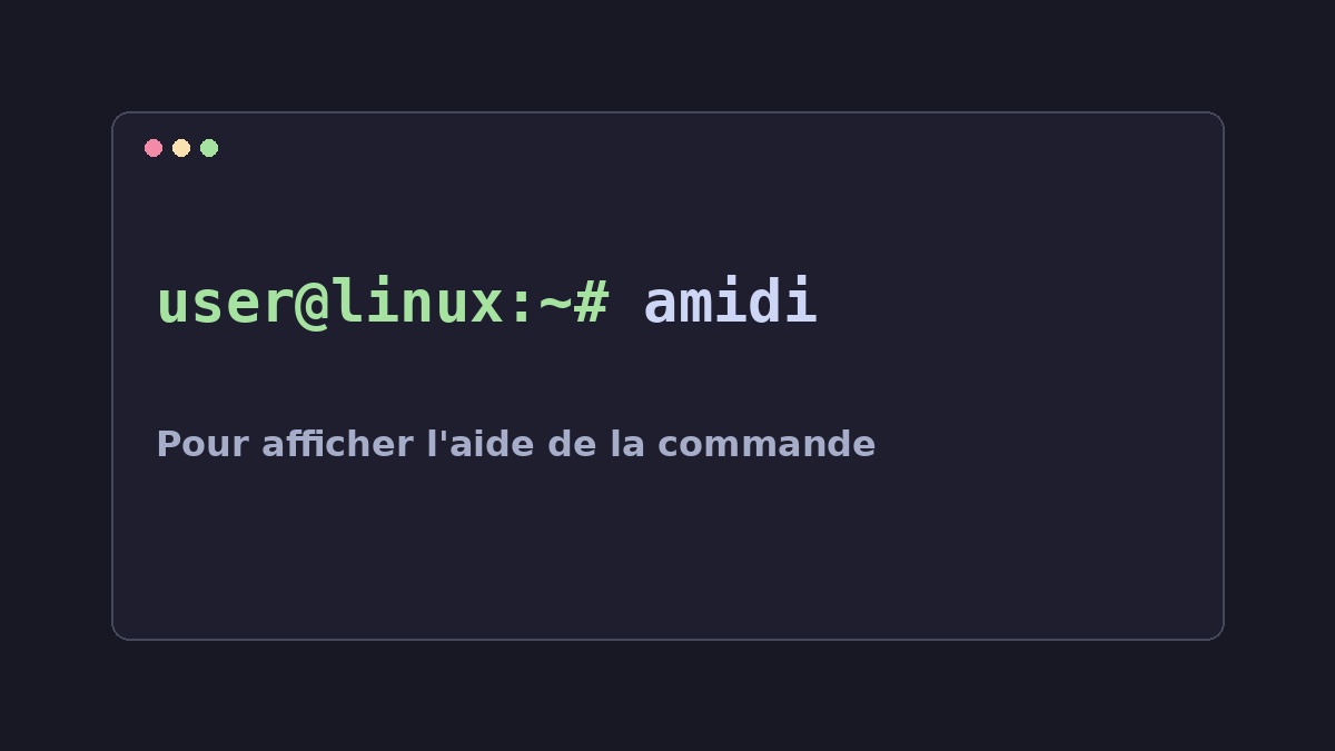 Illustration Linux pour la commande amidi