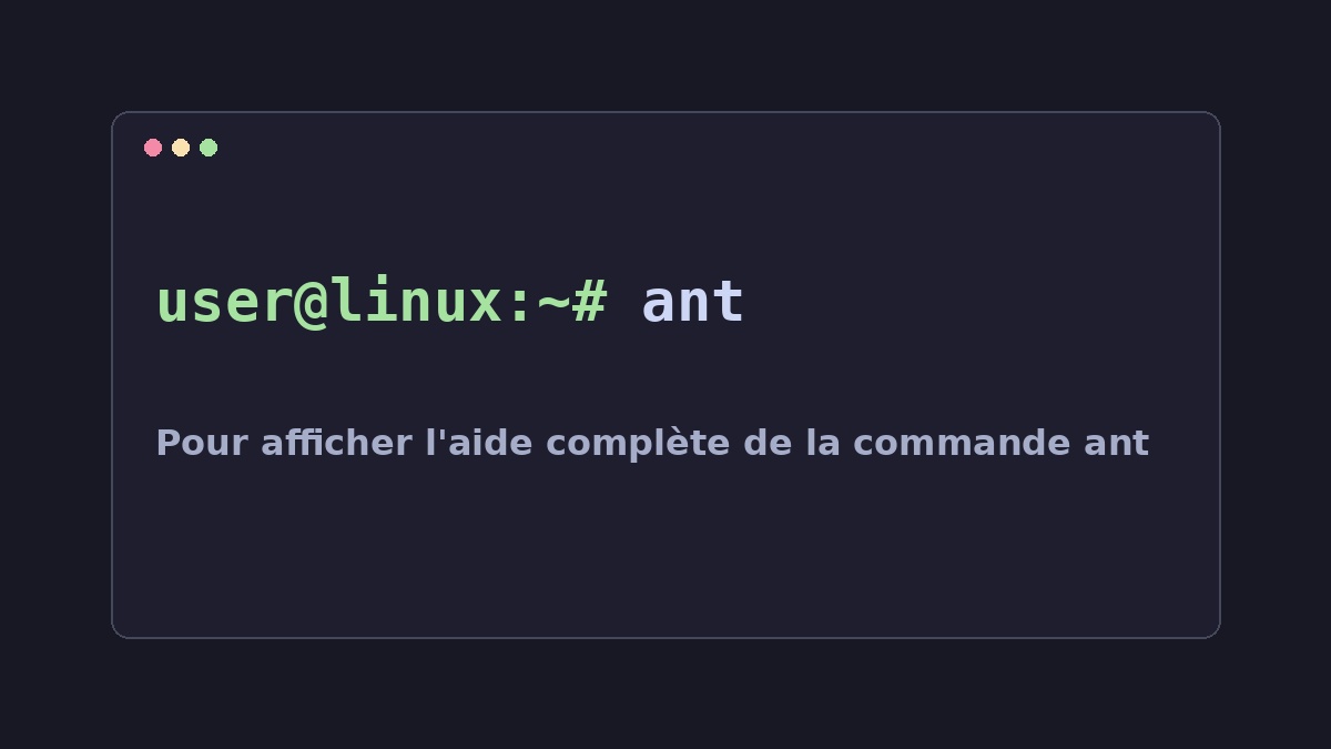 Illustration Linux pour la commande ant