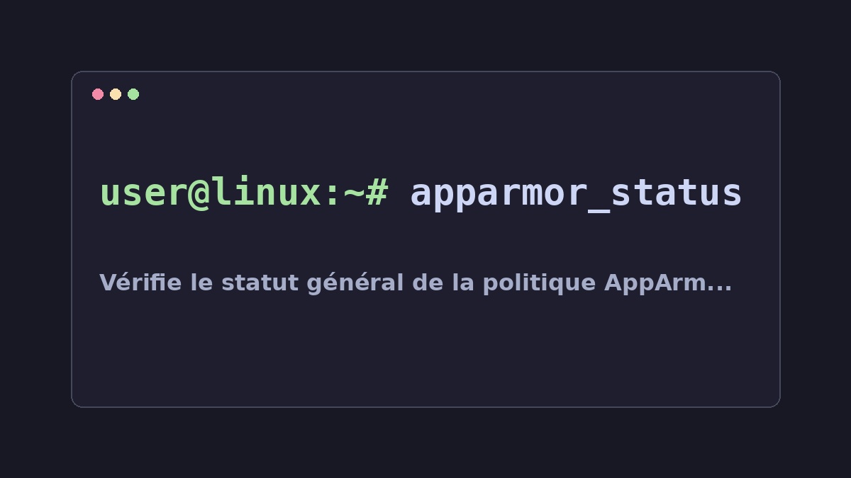 Illustration Linux pour la commande apparmor_status