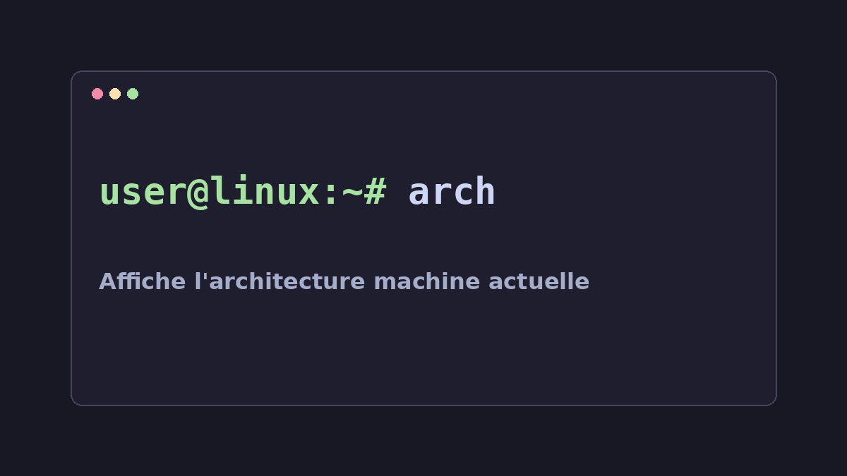 Illustration Linux pour la commande arch