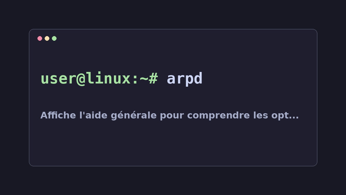 Illustration Linux pour la commande arpd