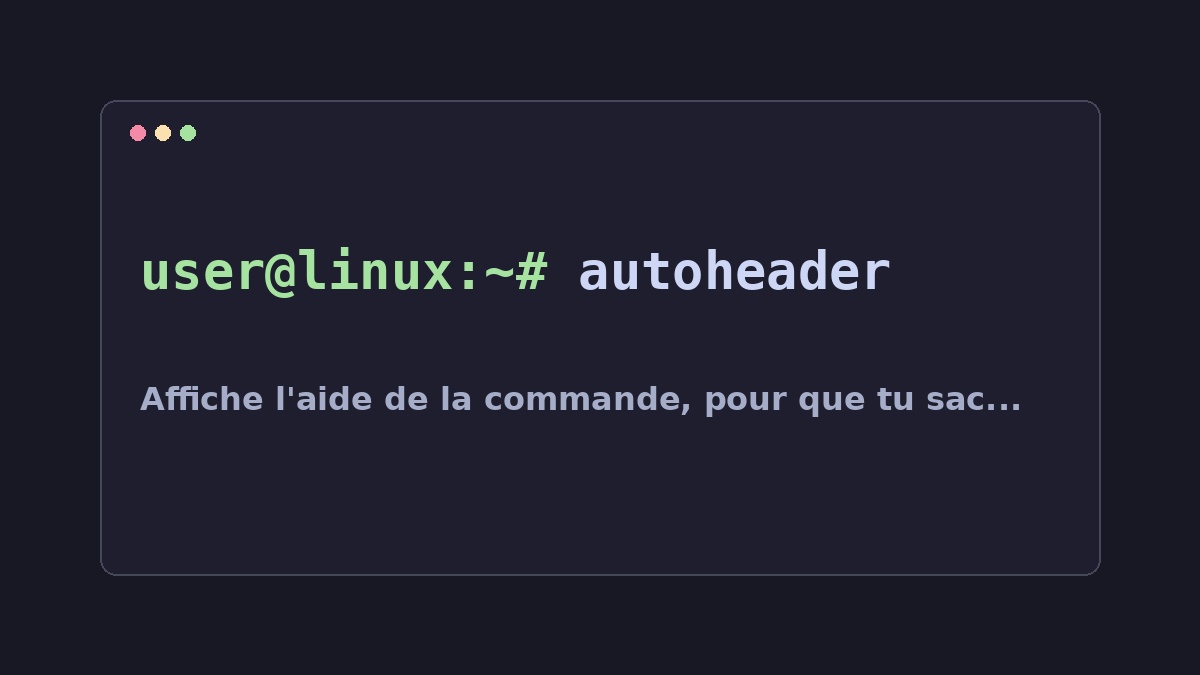 Illustration Linux pour la commande autoheader