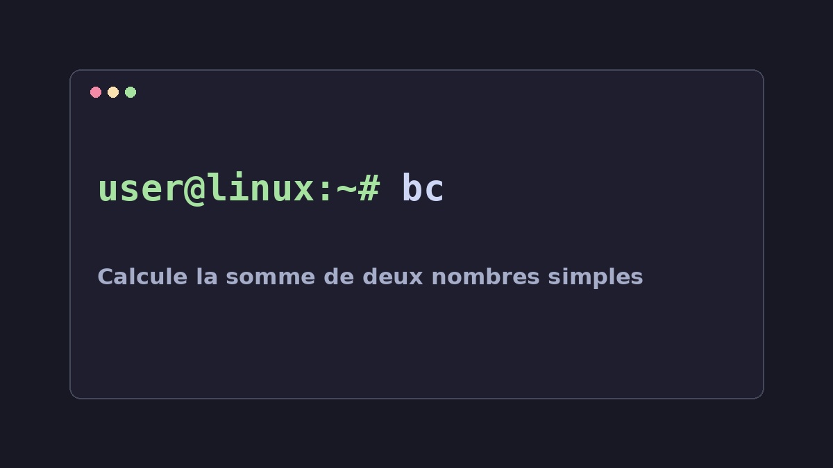 Illustration Linux pour la commande bc