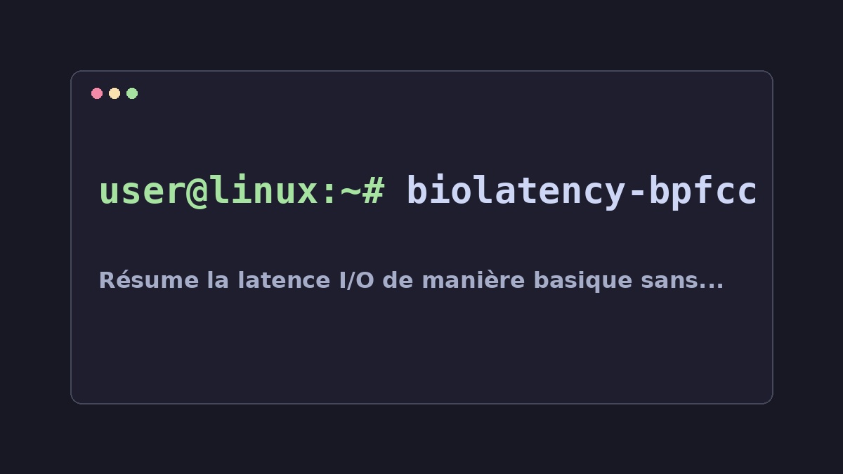 Illustration Linux pour la commande biolatency-bpfcc
