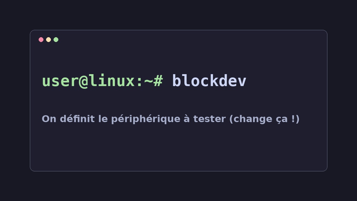 Illustration Linux pour la commande blockdev