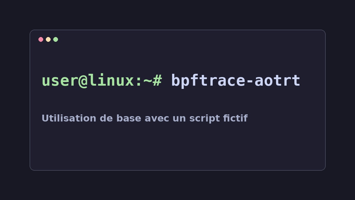 Illustration Linux pour la commande bpftrace-aotrt
