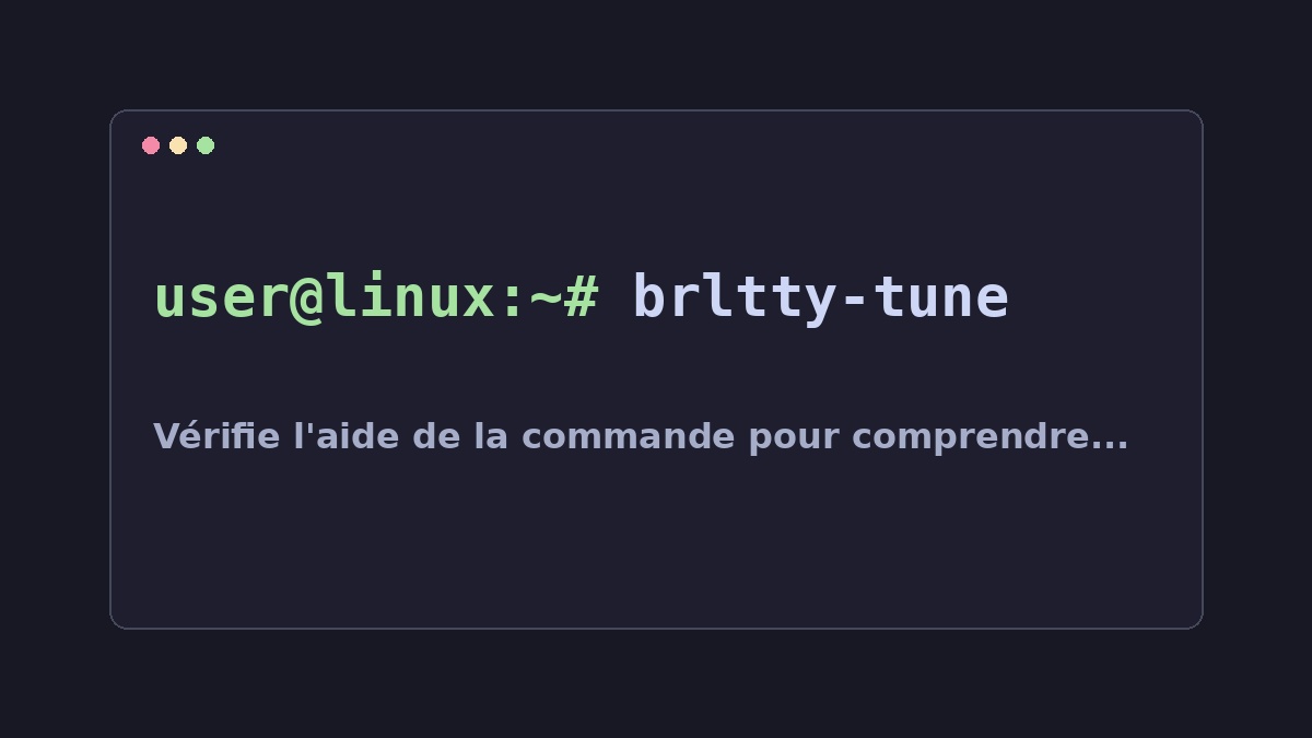 Illustration Linux pour la commande brltty-tune
