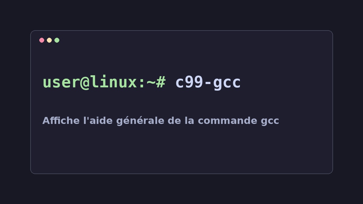 Illustration Linux pour la commande c99-gcc