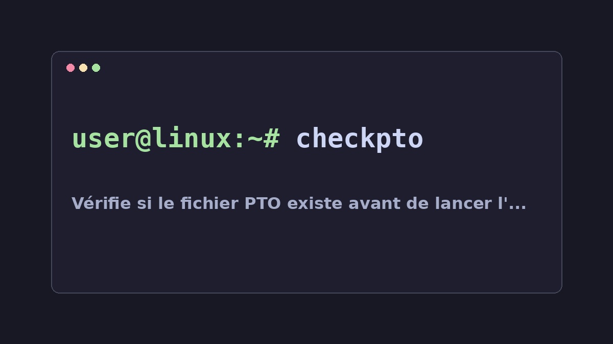 Illustration Linux pour la commande checkpto