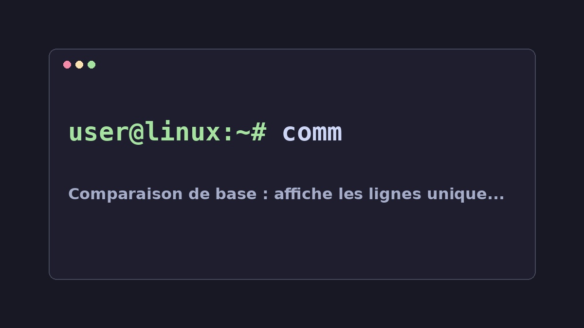 Illustration Linux pour la commande comm