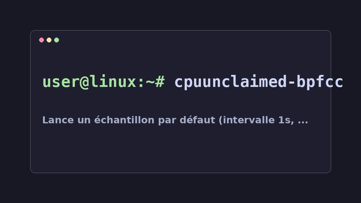 Illustration Linux pour la commande cpuunclaimed-bpfcc