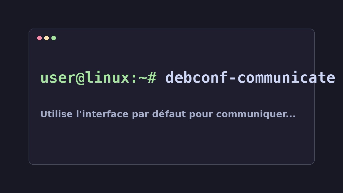 Illustration Linux pour la commande debconf-communicate