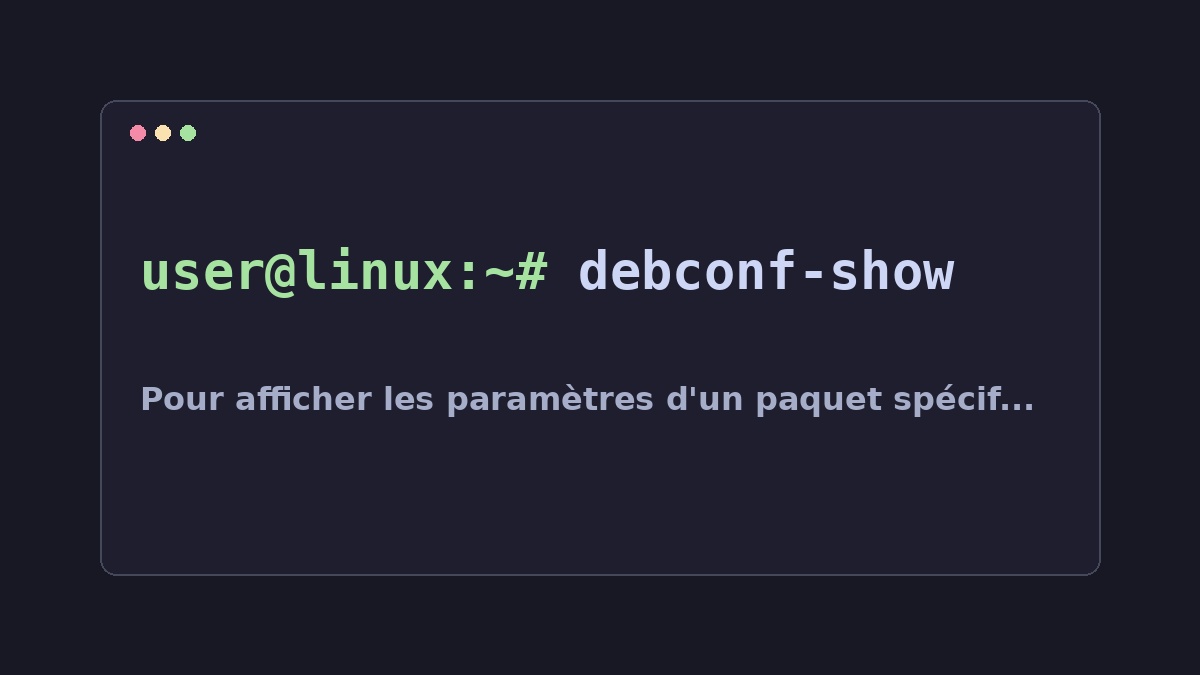 Illustration Linux pour la commande debconf-show