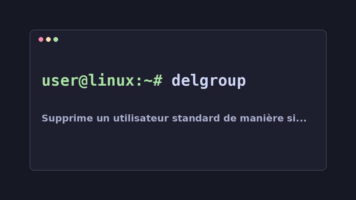Illustration Linux pour la commande delgroup