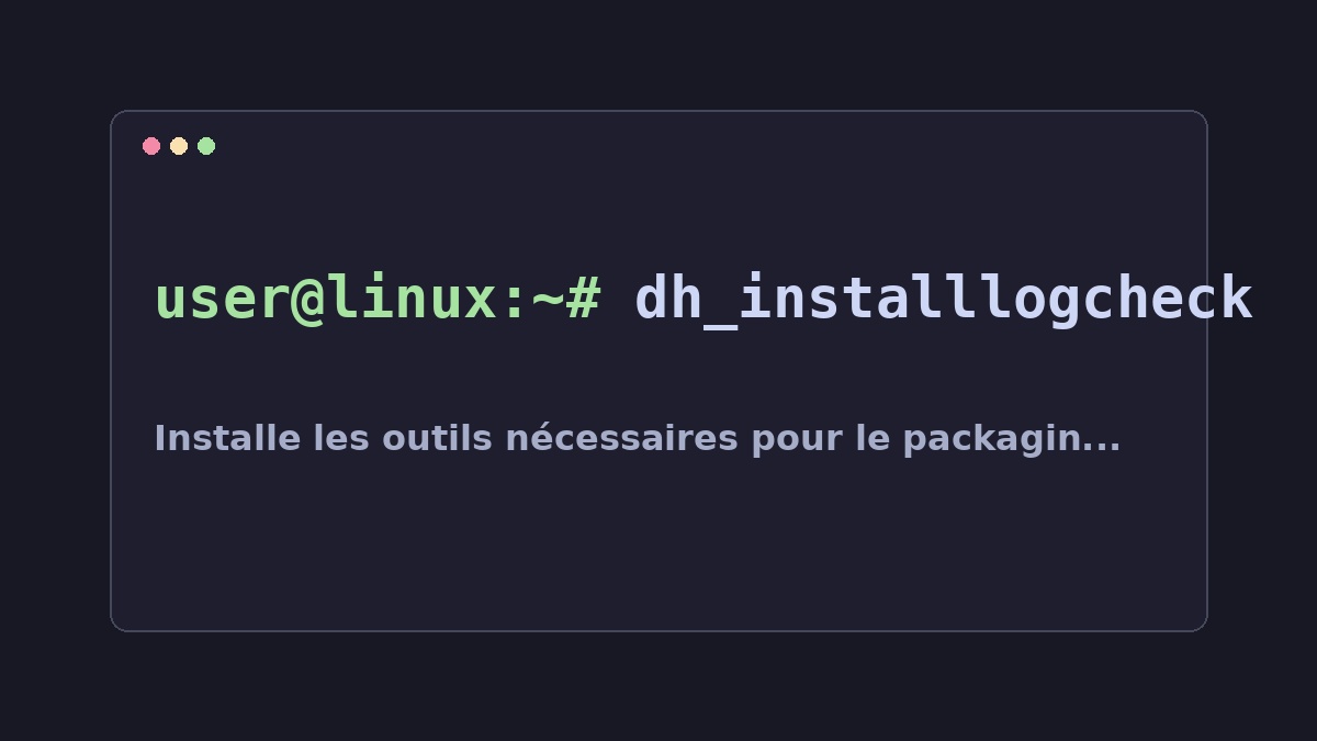 Illustration Linux pour la commande dh_installlogcheck