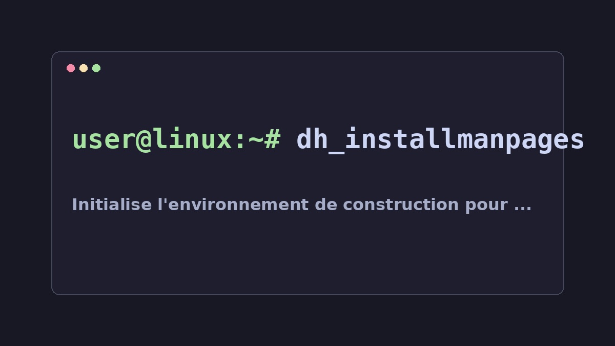 Illustration Linux pour la commande dh_installmanpages