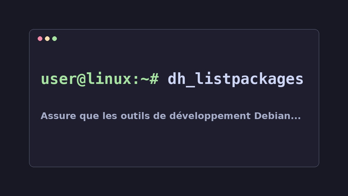 Illustration Linux pour la commande dh_listpackages