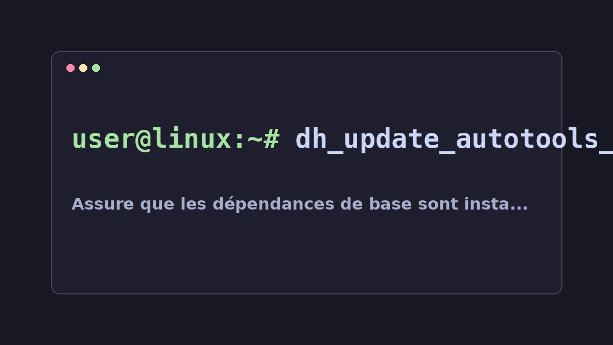Illustration Linux pour la commande dh_update_autotools_config