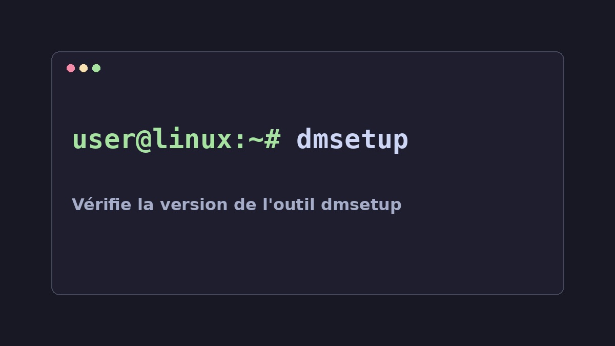 Illustration Linux pour la commande dmsetup