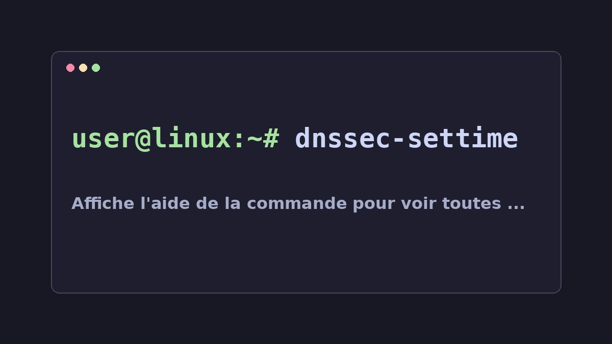 Illustration Linux pour la commande dnssec-settime