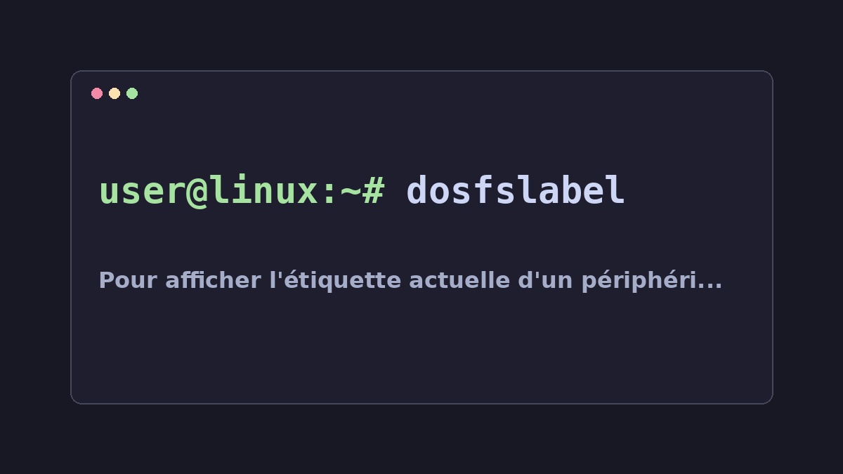 Illustration Linux pour la commande dosfslabel