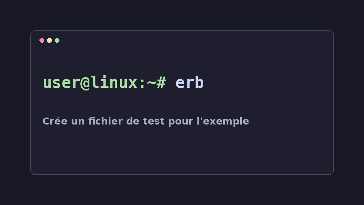 Illustration Linux pour la commande erb