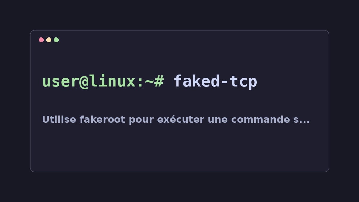 Illustration Linux pour la commande faked-tcp