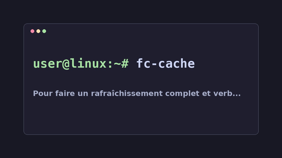 Illustration Linux pour la commande fc-cache