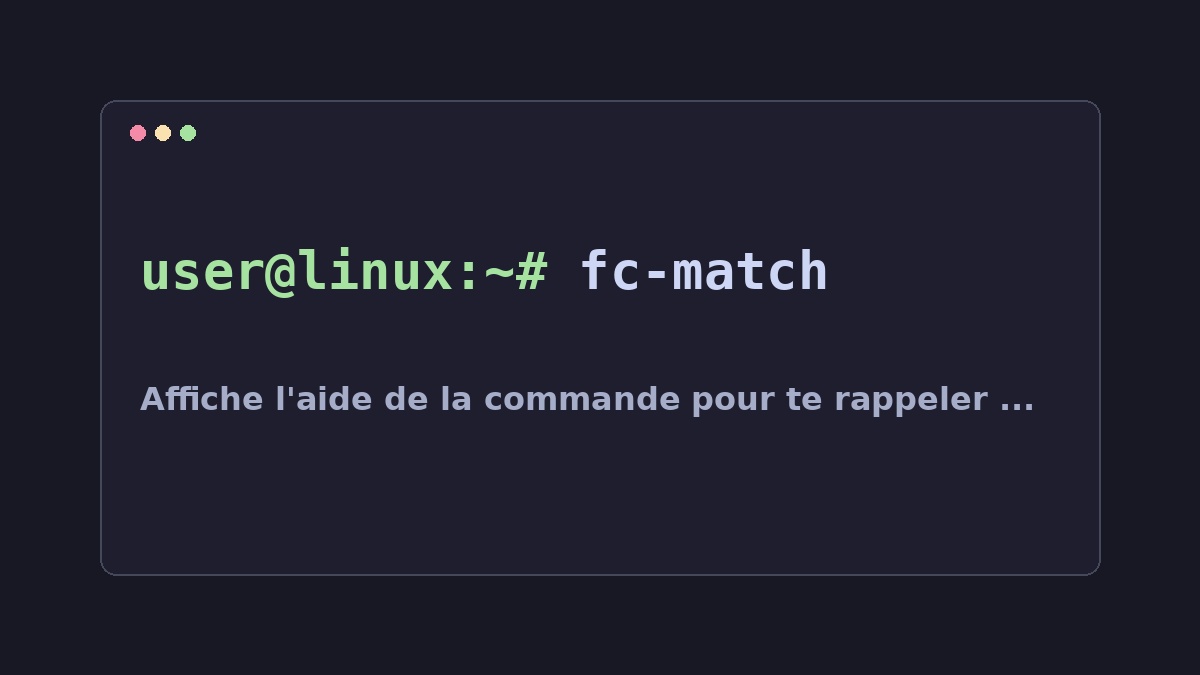 Illustration Linux pour la commande fc-match