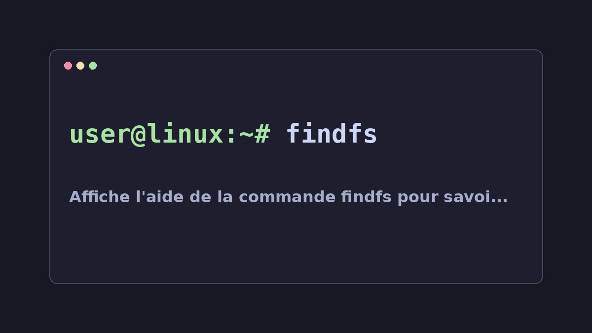 Illustration Linux pour la commande findfs