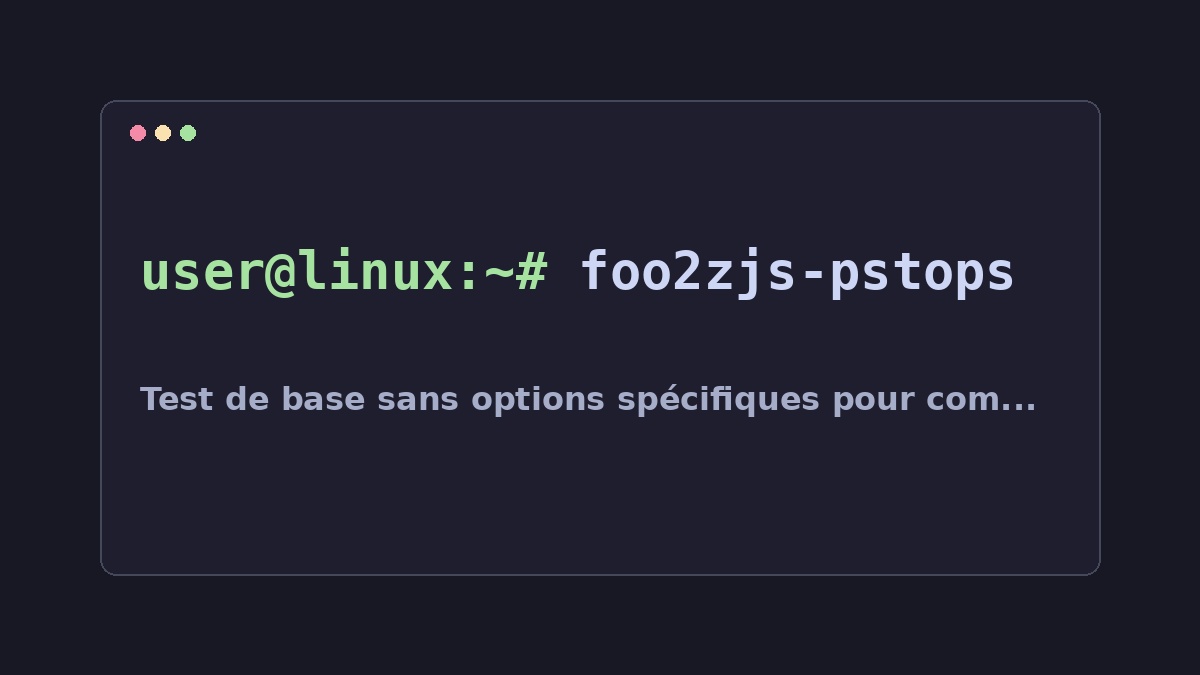 Illustration Linux pour la commande foo2zjs-pstops