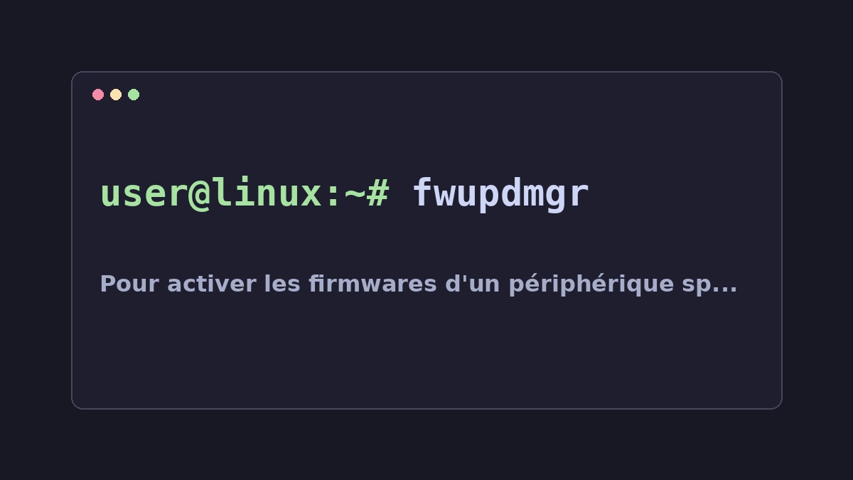 Illustration Linux pour la commande fwupdmgr