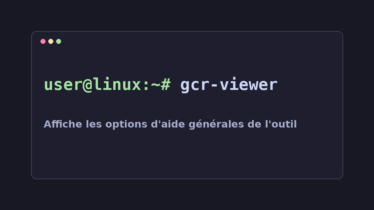Illustration Linux pour la commande gcr-viewer