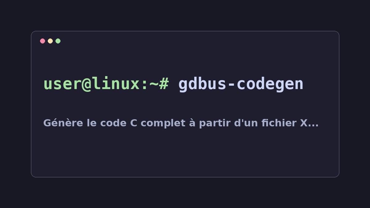 Illustration Linux pour la commande gdbus-codegen