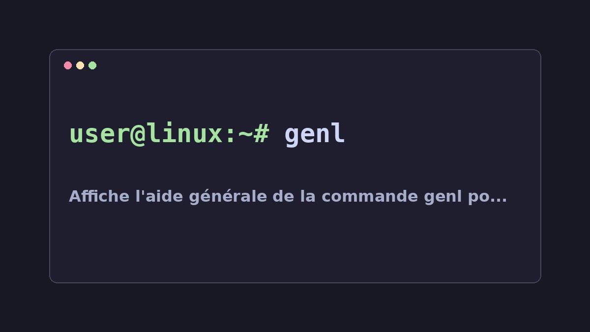 Illustration Linux pour la commande genl
