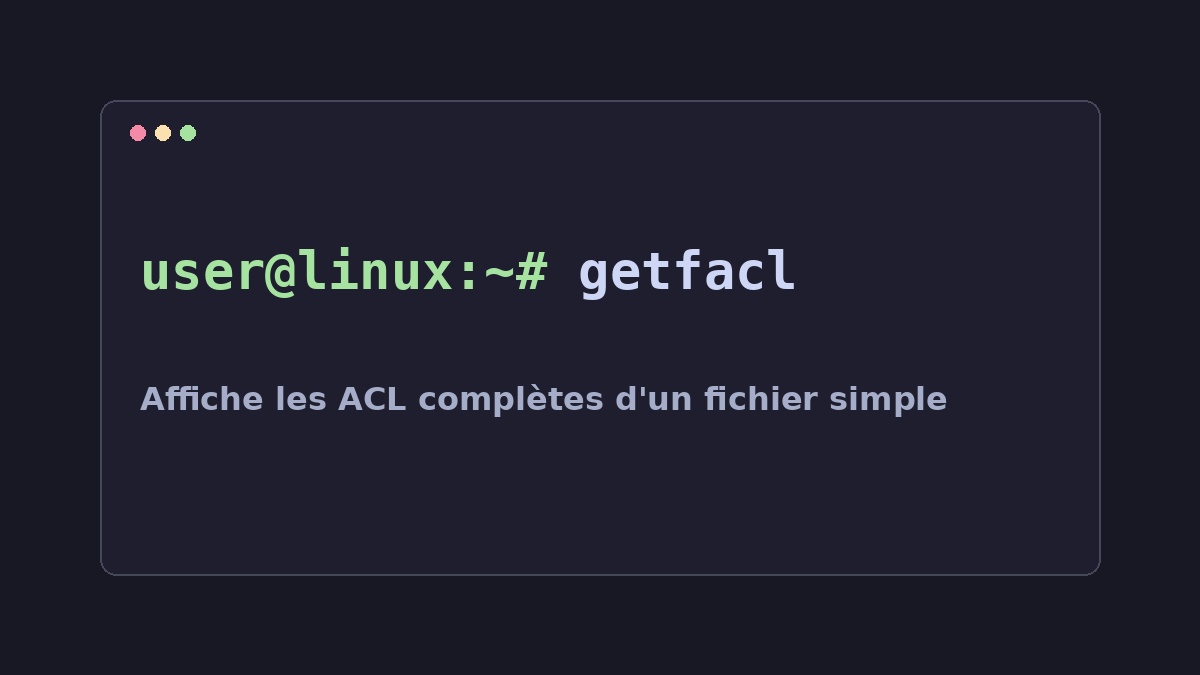 Illustration Linux pour la commande getfacl