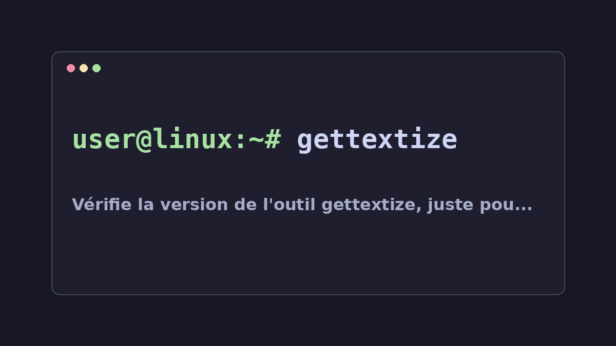 Illustration Linux pour la commande gettextize
