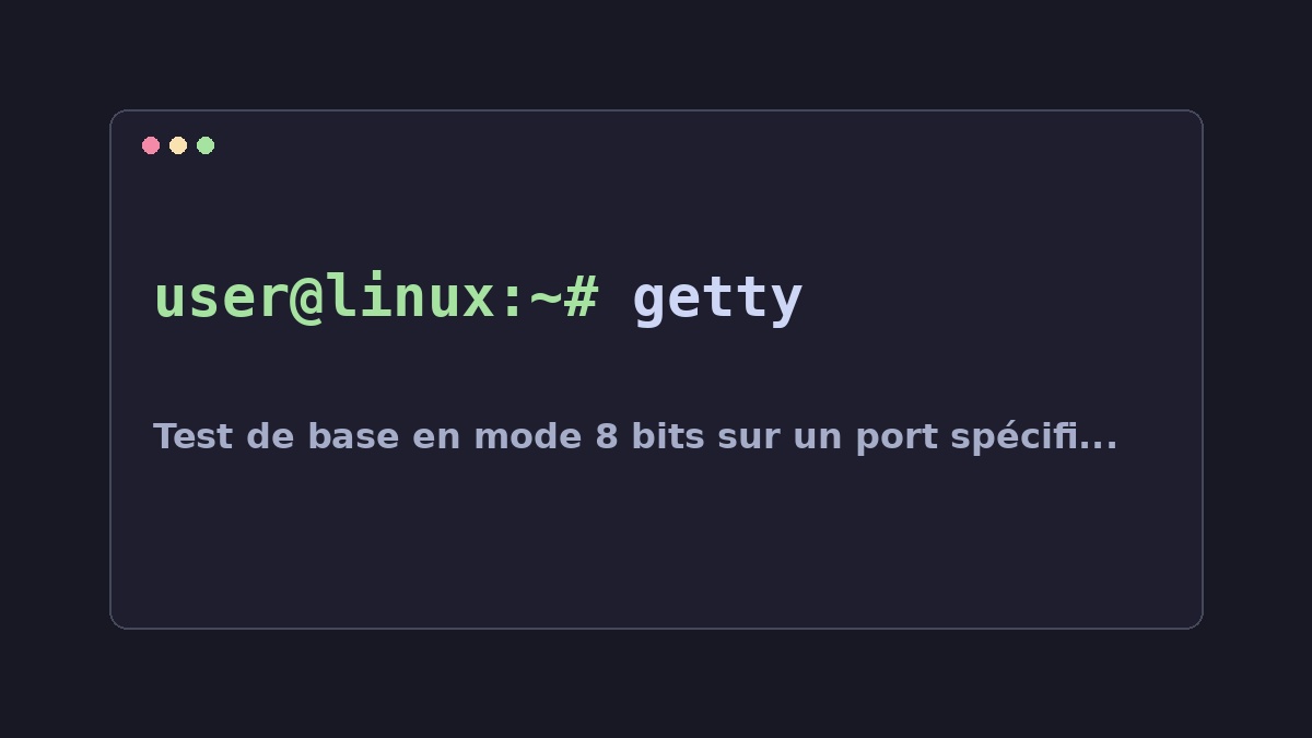 Illustration Linux pour la commande getty