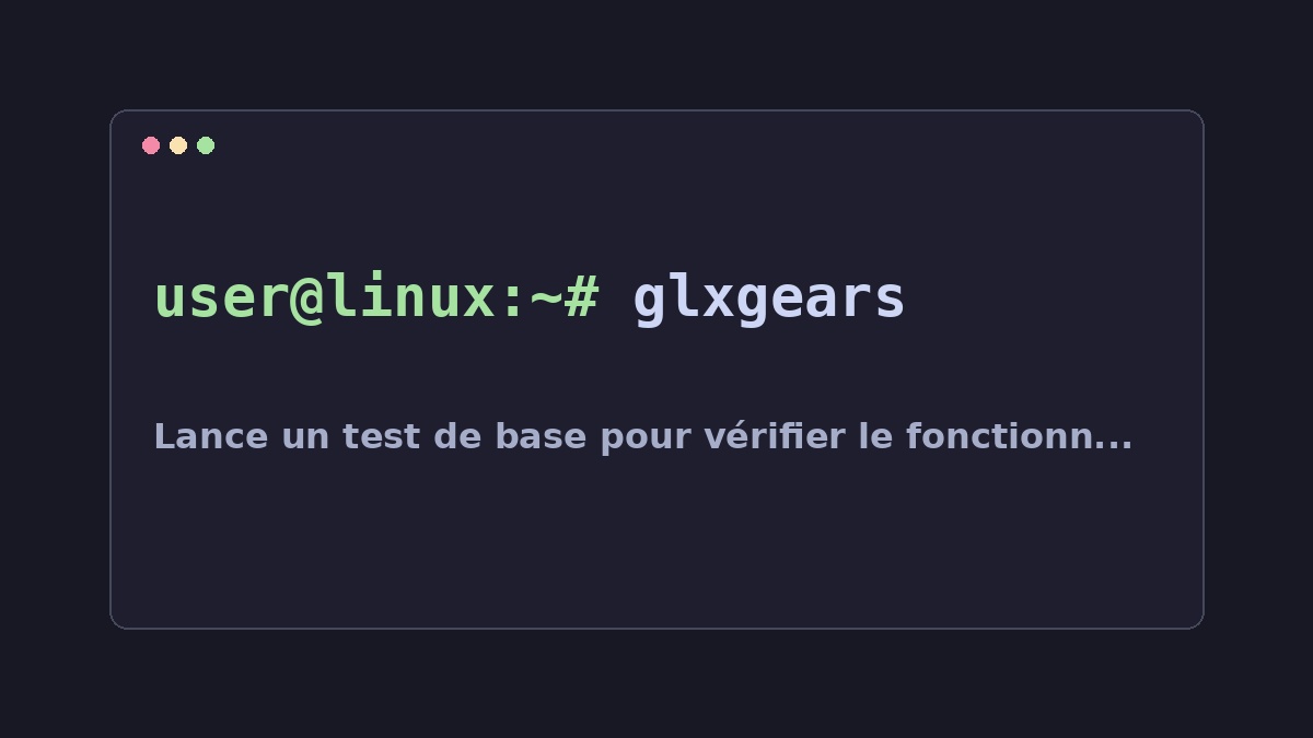 Illustration Linux pour la commande glxgears