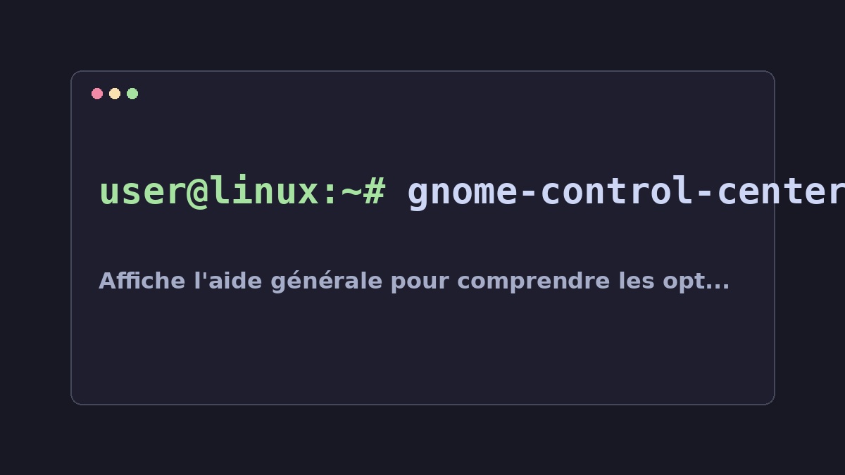Illustration Linux pour la commande gnome-control-center