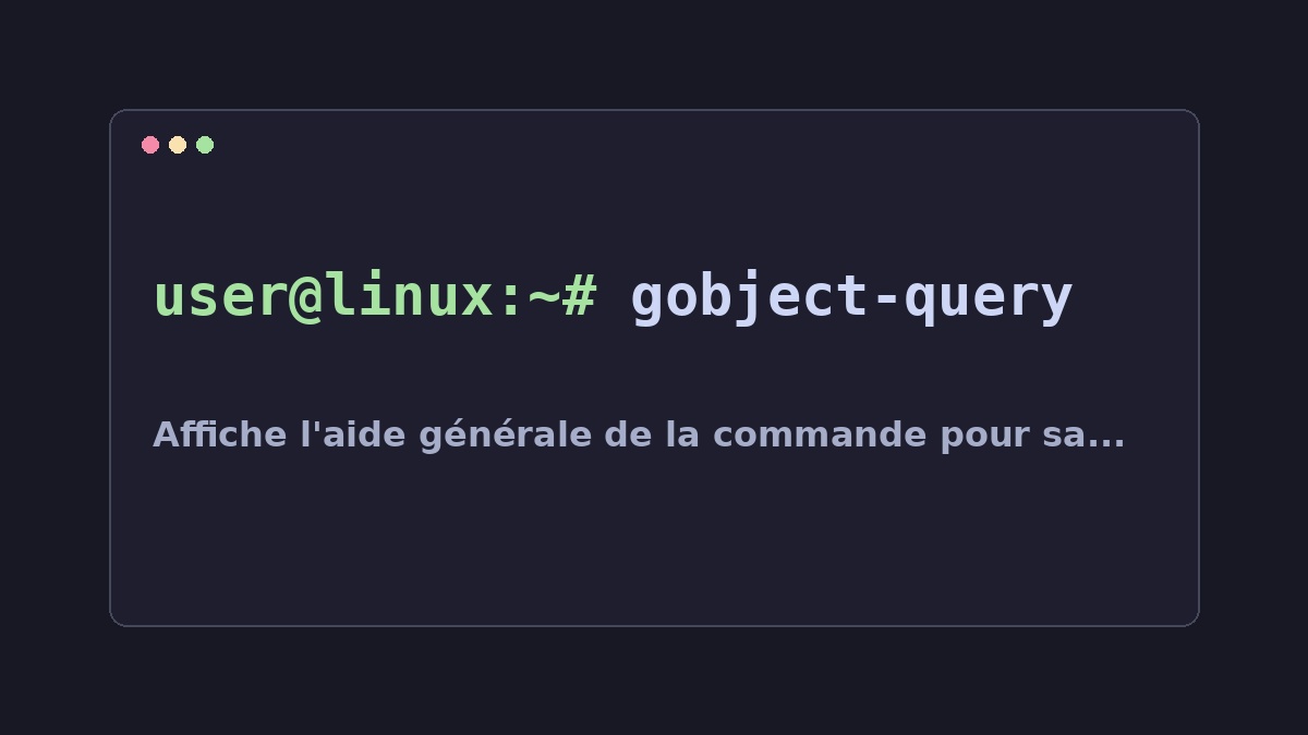 Illustration Linux pour la commande gobject-query
