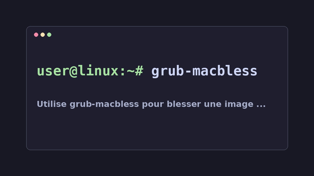 Illustration Linux pour la commande grub-macbless