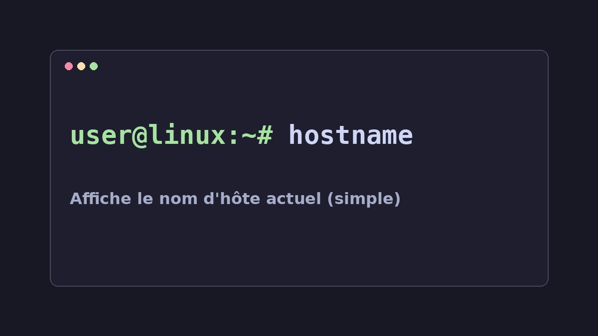 Illustration Linux pour la commande hostname