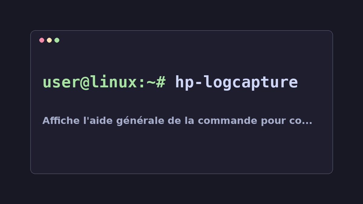 Illustration Linux pour la commande hp-logcapture