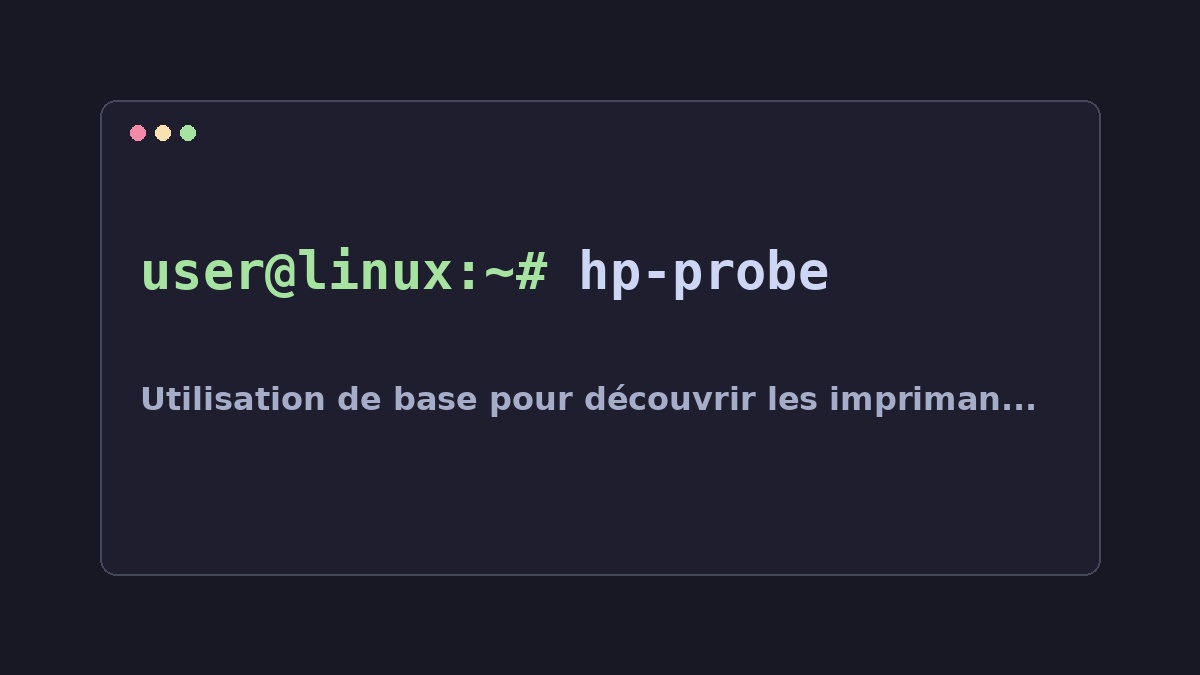 Illustration Linux pour la commande hp-probe