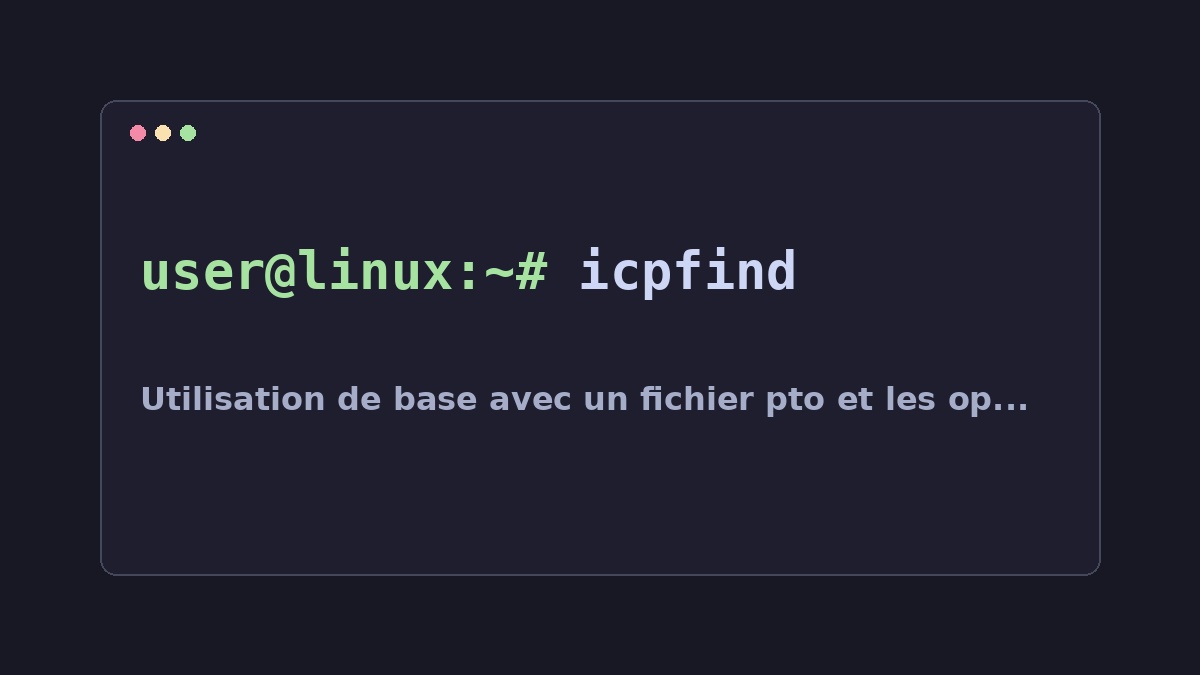 Illustration Linux pour la commande icpfind