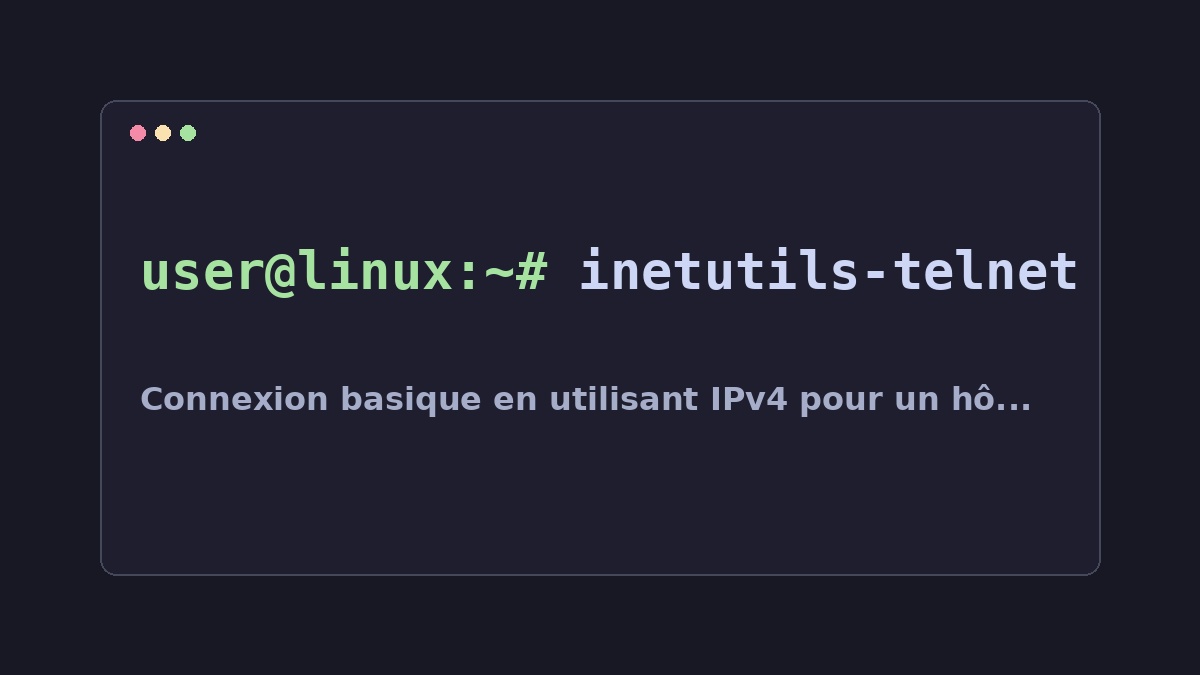 Illustration Linux pour la commande inetutils-telnet